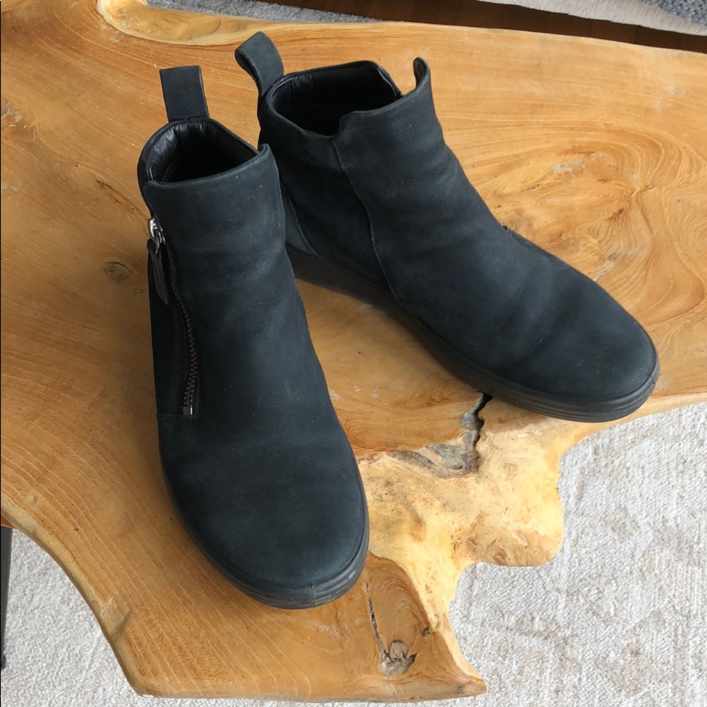 Ecco Black Leather Boots